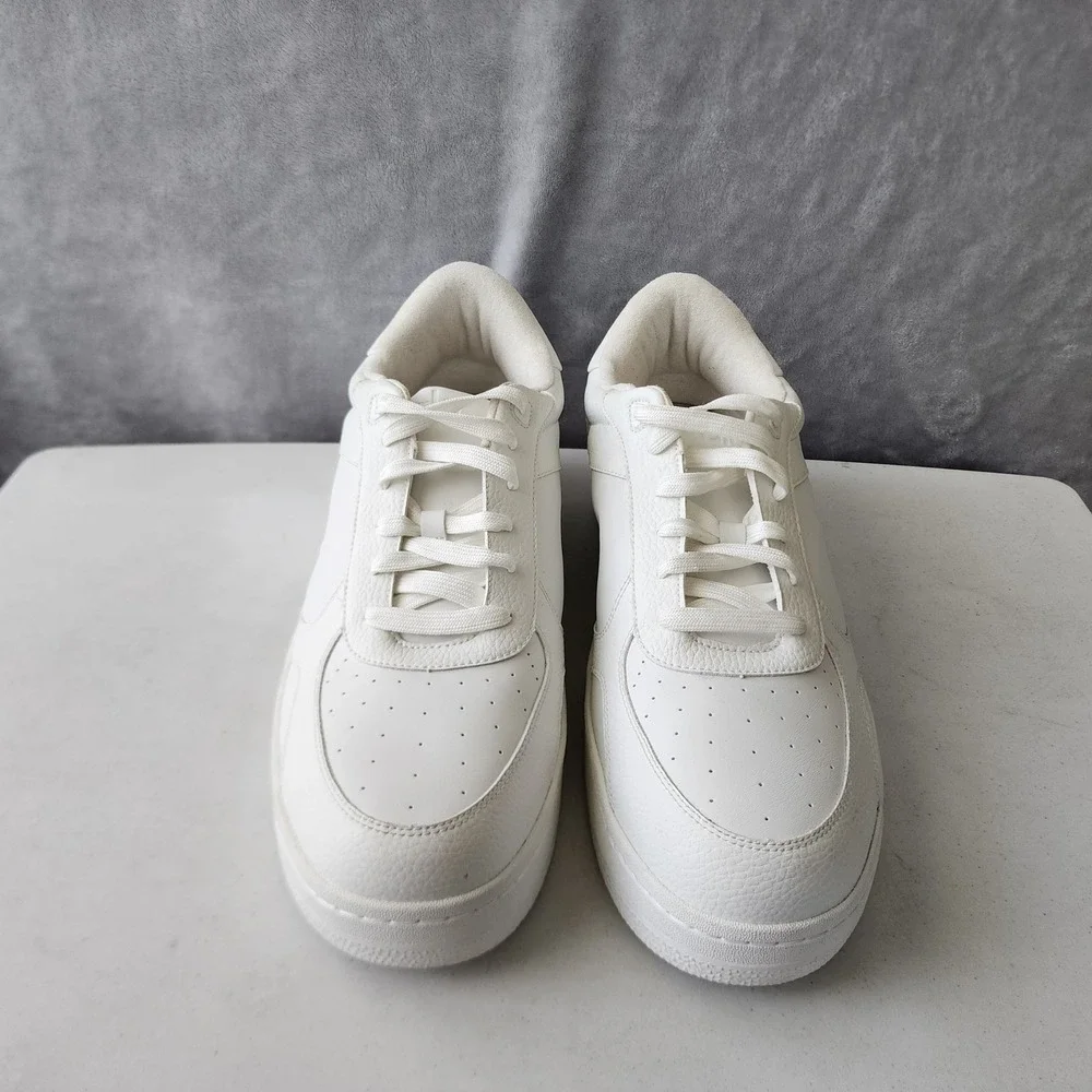 Alo Yoga Recovery Mode Sneakers Mens Size 16 White Vegan Leather Low Top A0685U